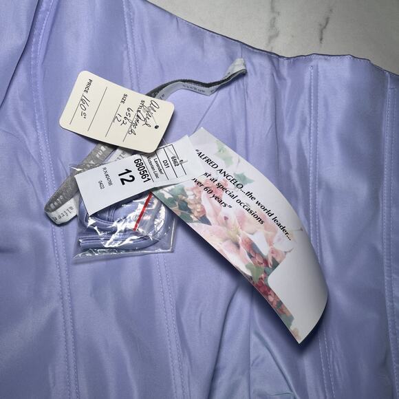 NWT Alfred Angelo 2 Piece Victorian Lilac Dress Strapless Top & Long Skirt Sz 12 - Picture 6 of 16